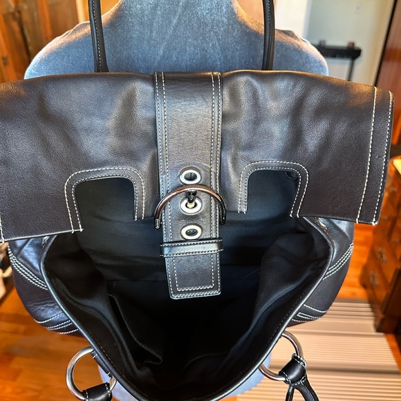 Coach,leather SOHO satchel with dust bag black - Picture 4 of 11